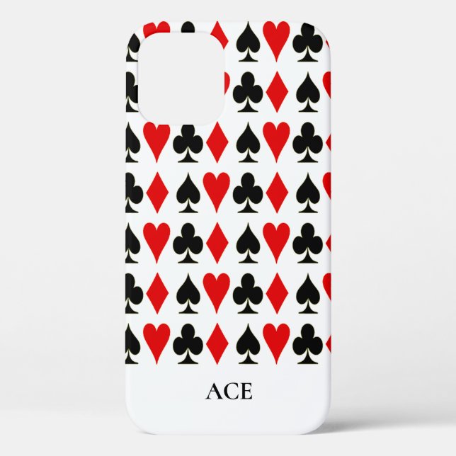 Spade, Diamond, Club, Herzkarte Anzüge Lucky Case-Mate iPhone Hülle (Rückseite)