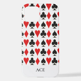 Spade, Diamond, Club, Herzkarte Anzüge Lucky iPhone 12 Hülle