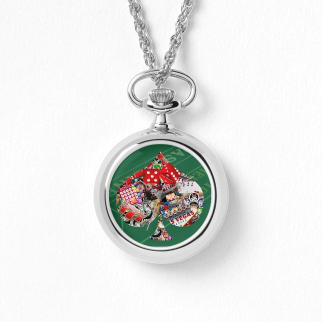 Spade - Las Vegas Spielkartenform Armbanduhr (Vorderseite)