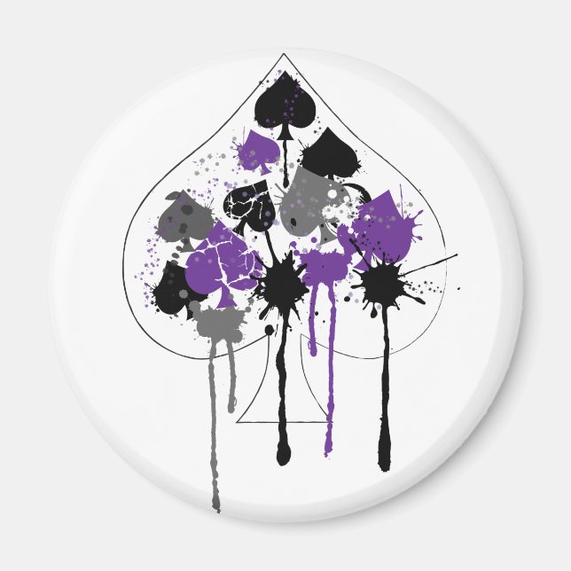 Spades Aromantische Asexuelle Magnet (Vorne)