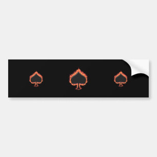 Spades Flames Autoaufkleber