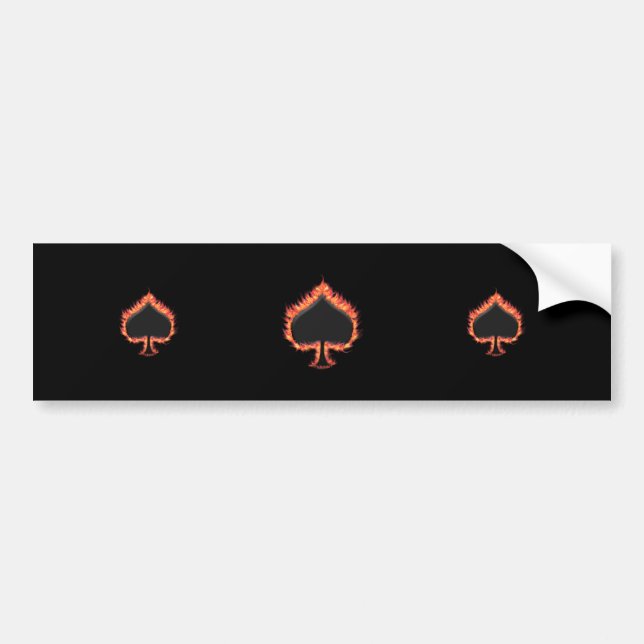 Spades Flames Autoaufkleber (Vorne)