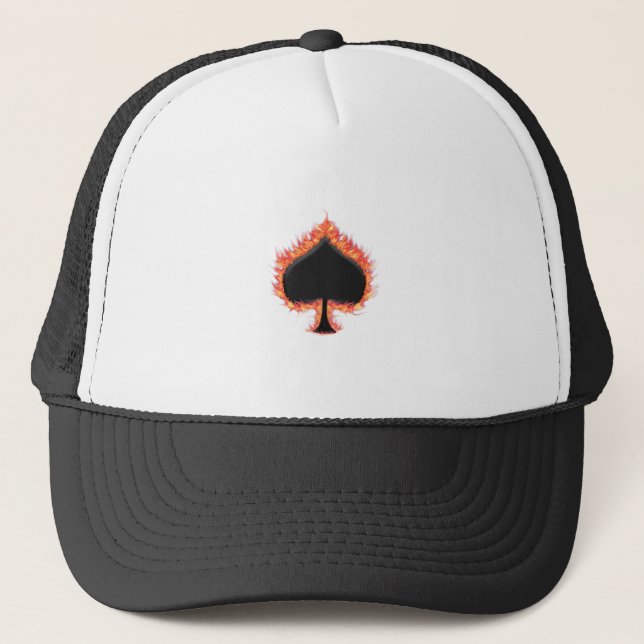 Spades Flames Truckerkappe (Vorderseite)