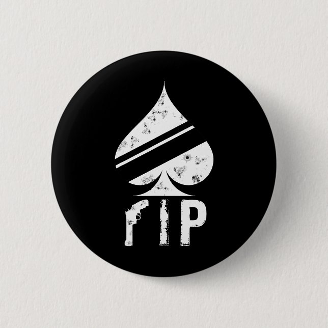 Spades Funny Video Game Player Button (Vorderseite)