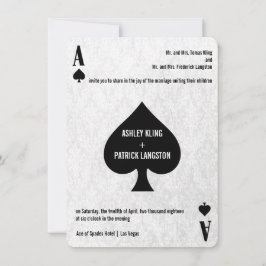 Spades Moderne schicke Hochzeitsfeier Einladung