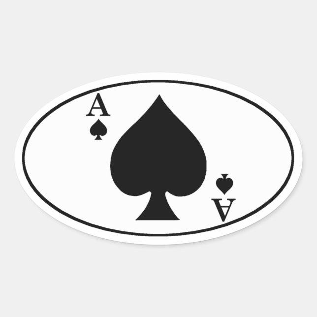 Spades Oval Autoaufkleber Ovaler Aufkleber (Vorderseite)