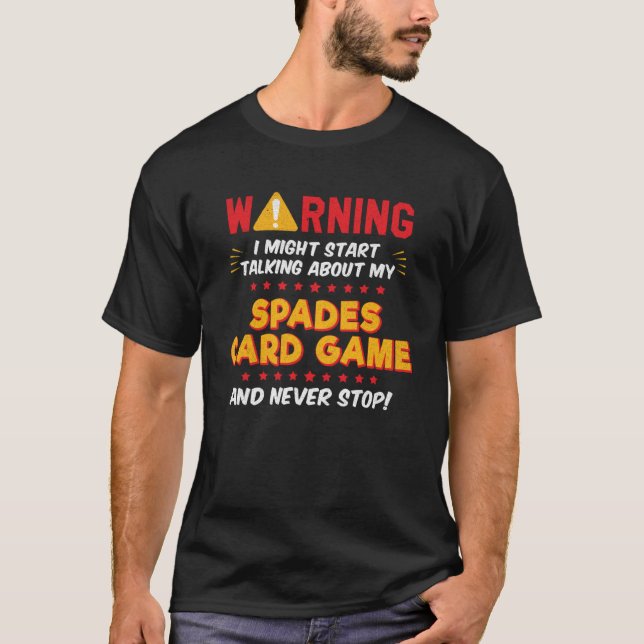 Spades Playing Cards Spielspaß Grafik T-Shirt (Vorderseite)