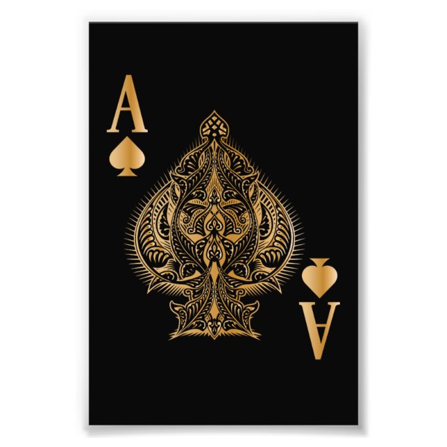 Spades Poker Ace Casino Fotodruck (Vorne)