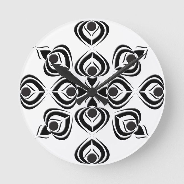 Spades Runde Wanduhr (Vorderseite)