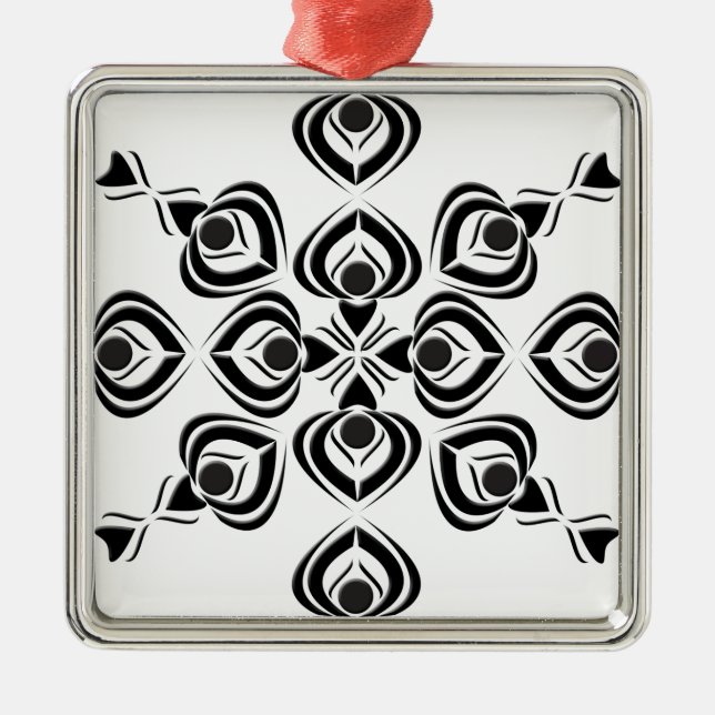 Spades Silbernes Ornament (Vorne)