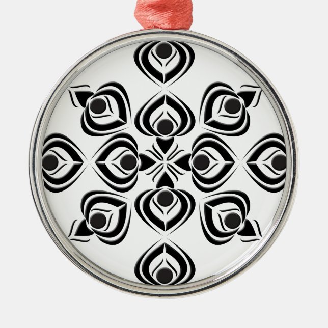 Spades Silbernes Ornament (Vorne)