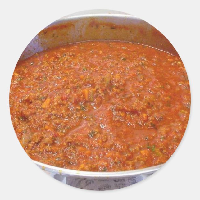 Spaghetti Abendessen Kochen Italienische Küche Sau Runder Aufkleber (Vorderseite)