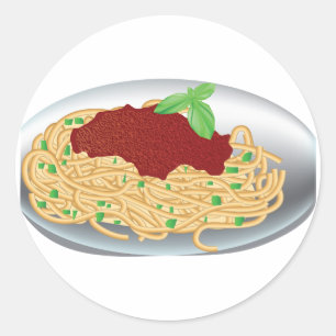 Spaghetti-Aufkleber Runder Aufkleber