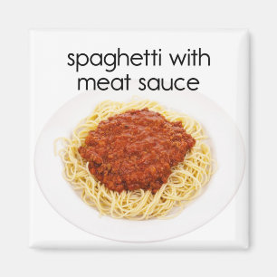 Spaghetti avec Aimant Réfrigérateur Sauce Viande