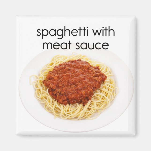 Spaghetti avec Aimant Réfrigérateur Sauce Viande (Devant)