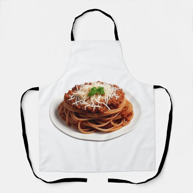 Spaghetti Bolognese mit Käse oben Schürze (Vorderseite)