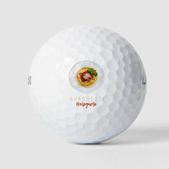 Spaghetti bolognese Nudeln Gourmet Koch Golfball (Vorderseite)