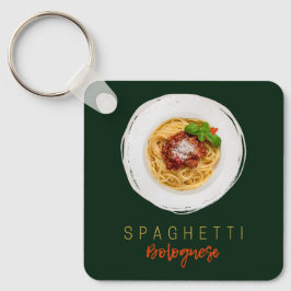 Spaghetti bolognese Nudeln Gourmet Koch Schlüsselanhänger
