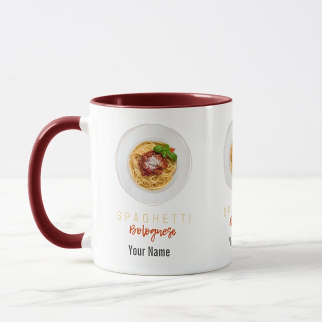 Spaghetti bolognese Nudeln Gourmet Koch Tasse (Links)