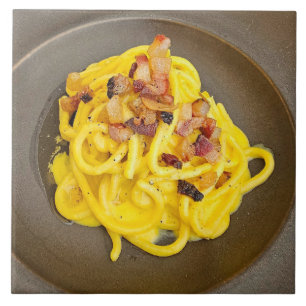 Spaghetti carbonara-Keramik Fliese
