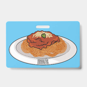 Spaghetti-Cartoon-Abbildung Ausweis