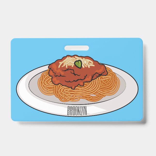 Spaghetti-Cartoon-Abbildung Ausweis (Vorderseite)