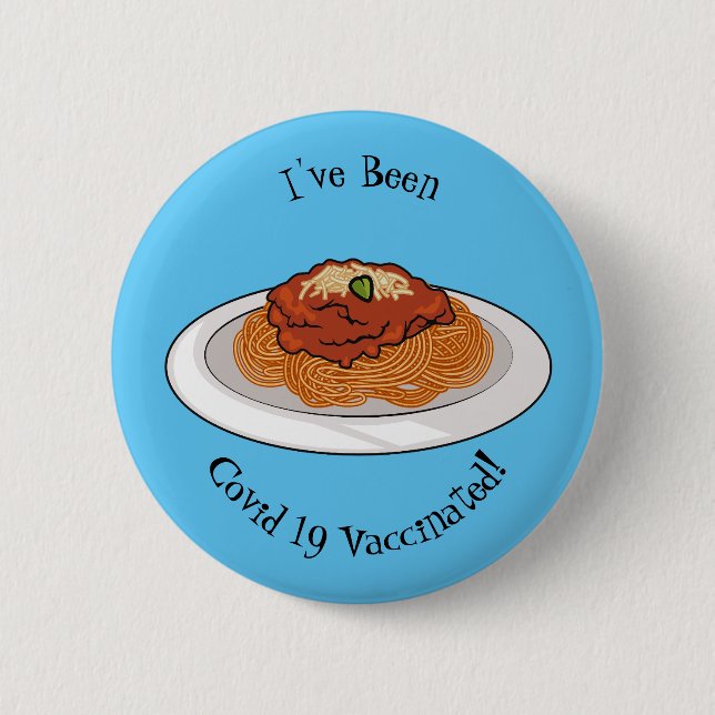 Spaghetti-Cartoon-Abbildung Button (Vorderseite)