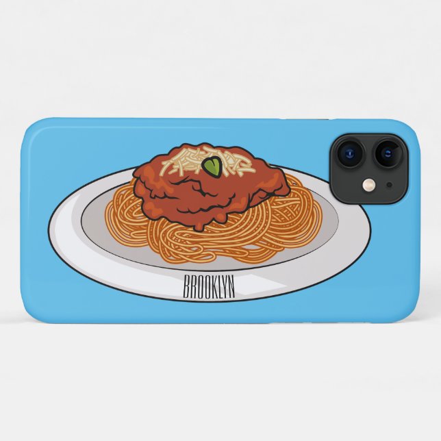 Spaghetti-Cartoon-Abbildung Case-Mate iPhone Hülle (Rückseite (Horizontal))