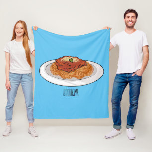 Spaghetti-Cartoon-Abbildung Fleecedecke