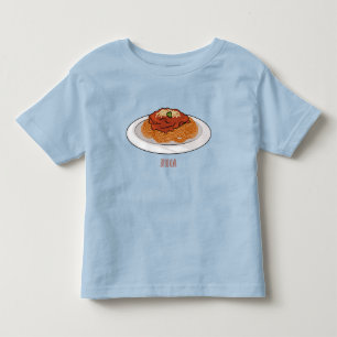 Spaghetti-Cartoon-Abbildung Kleinkind T-shirt