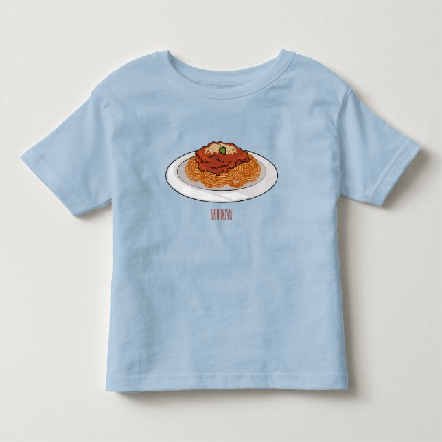 Spaghetti-Cartoon-Abbildung Kleinkind T-shirt (Vorderseite)