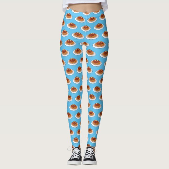 Spaghetti-Cartoon-Abbildung Leggings (Vorderseite)