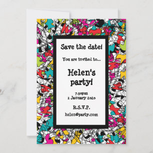 Spaghetti-Dreieck-Save the Date-Karte Save The Date