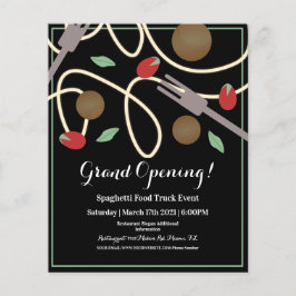 Spaghetti Festival Flyer Lebensmittel