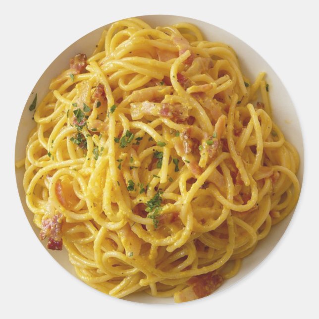 Spaghetti Fettuccine Pasta Feinschmecker Stickers (Vorderseite)