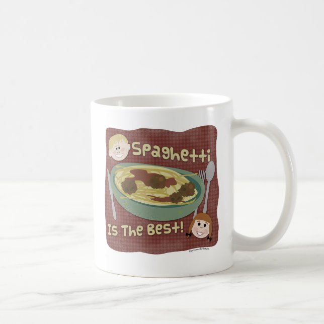 Spaghetti ist die Beste! Kaffeetasse (Rechts)