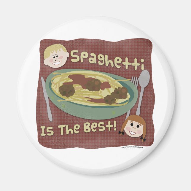 Spaghetti ist die Beste! Magnet (Vorne)