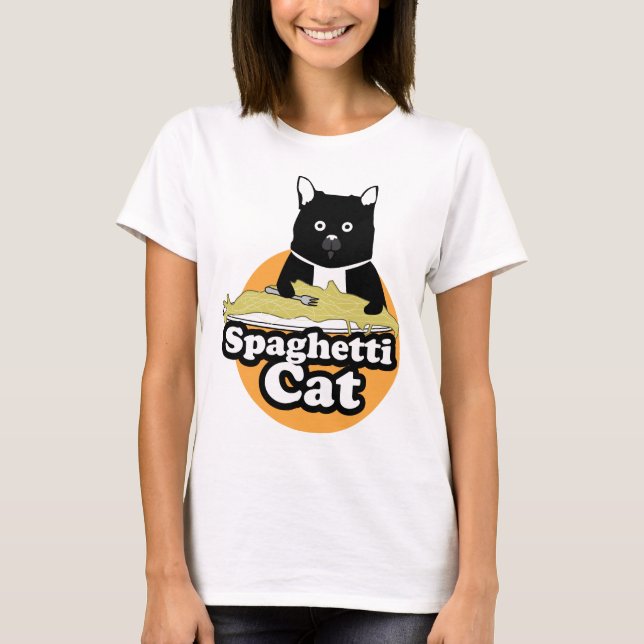 Spaghetti-Katze T-Shirt (Vorderseite)