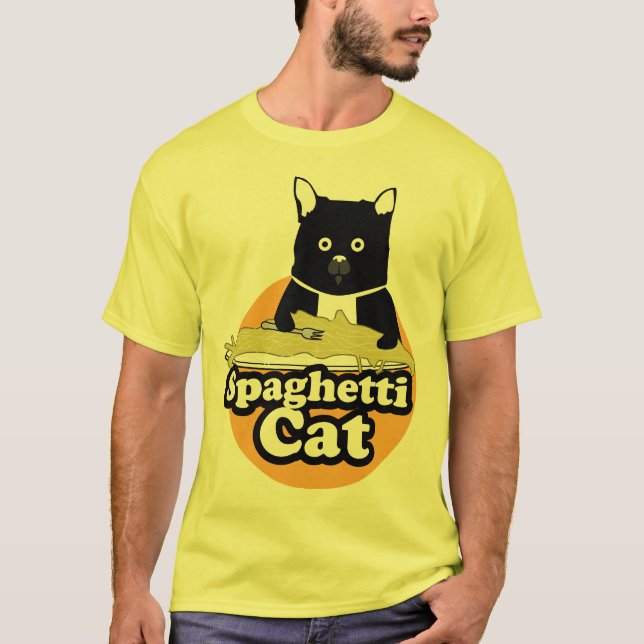 Spaghetti-Katze T-Shirt (Vorderseite)
