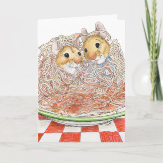Spaghetti mangeant la carte de souris