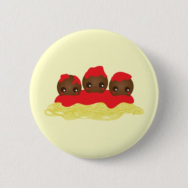 Spaghetti & Meatballs Button (Vorderseite)