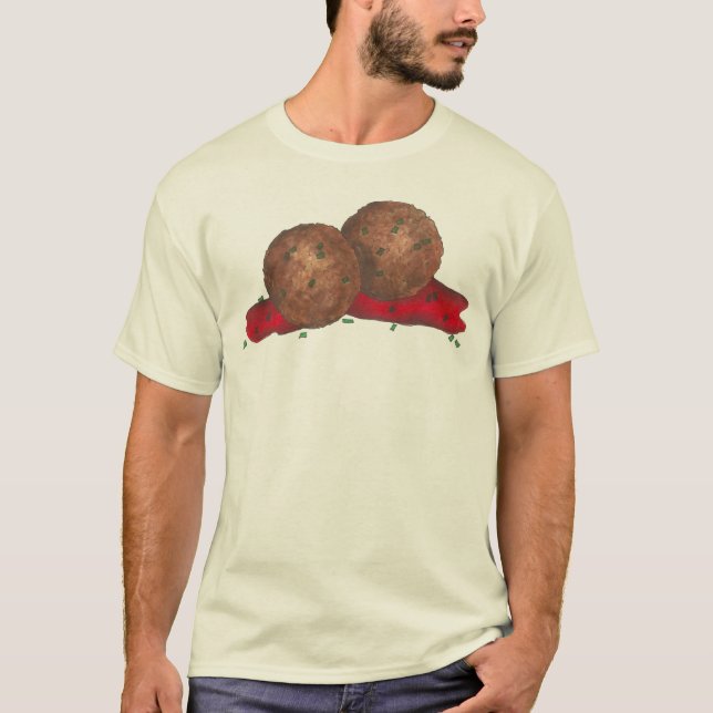 Spaghetti Meatballs Marinara Sauce Italienisches E T-Shirt (Vorderseite)