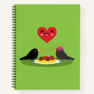 Spaghetti Meatballs Romantisches Datum Notizbuch