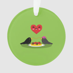 Spaghetti Meatballs Romantisches Datum Ornament