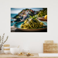 Spaghetti mit Lemon Basil Pesto - Coastal Terrace