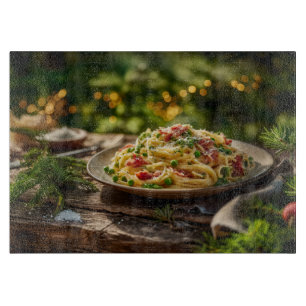Spaghetti mit Sardinen und Fennel Schneidebrett