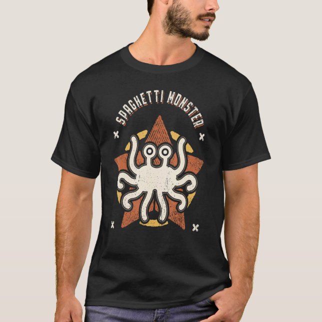 Spaghetti Monster Vintag Retro Classic T-Shirt (Vorderseite)
