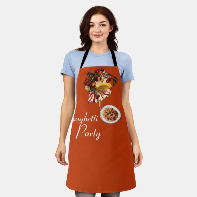 SPAGHETTI PARTY DANCE, ITALIENISCHE KÜCHE TOMATEN  SCHÜRZE (Getragen)