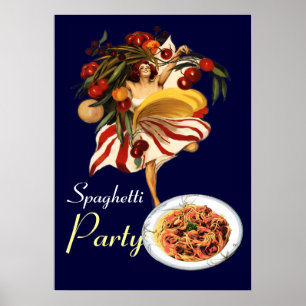SPAGHETTI PARTY DANCE, ITALIENISCHE KÜCHE UND TOMA POSTER