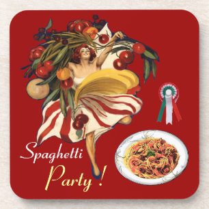 SPAGHETTI PARTY DANCE, ITALIENISCHE KÜCHE UND TOMA UNTERSETZER